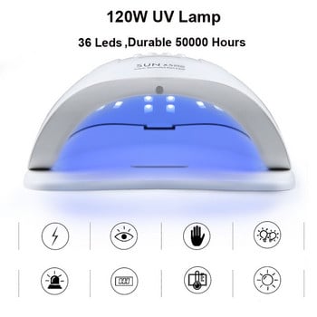 Sun X5 Plus UV Λάμπα LED για Μανικιούρ Νυχιών 36 LEDS Επαγγελματικά Gel Polish Λάμπες στεγνώματος με Timer Auto Sensor Equipment Tools
