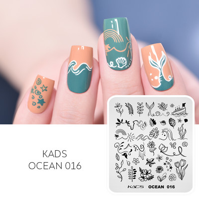 Profesionāls dabas lapu attēls nagu mākslas štancēšanas veidne Ginkgo četru lapu raksti zīmoga plāksne nagu dekorēšanai