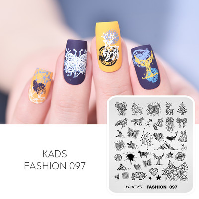 Profesionāls dabas lapu attēls nagu mākslas štancēšanas veidne Ginkgo četru lapu raksti zīmoga plāksne nagu dekorēšanai