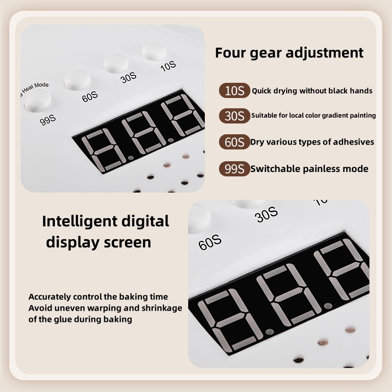 Nagu žāvētājs LED nagu lampa UV lampa visu želejveida nagu laku sacietēšanai ar kustību sensoru manikīra pedikīra salona rīku