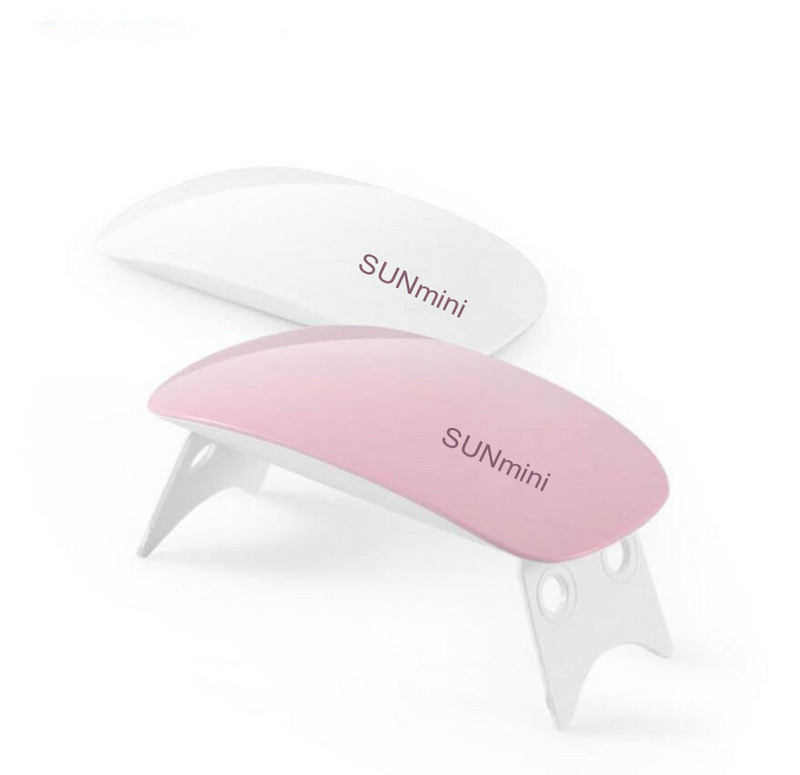 6W mini nagu lampa UV LED gēla laka sacietējusi rozā baltā nagu žāvētāja mašīna pārnēsājams USB kabeļa nagu žāvēšanas rīks gēla lakai