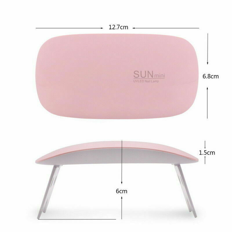 6W mini nagu lampa UV LED gēla laka sacietējusi rozā baltā nagu žāvētāja mašīna pārnēsājams USB kabeļa nagu žāvēšanas rīks gēla lakai