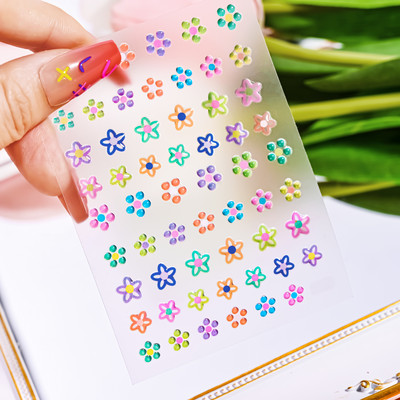 1 gab Kawaii Jelly Eye Zemeņu Augļu Nail Art Uzlīmes Funny Mouth Monster Bean Adhesive Slider Decals Manikīra dekorēšanai