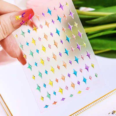 1 gab Kawaii Jelly Eye Zemeņu Augļu Nail Art Uzlīmes Funny Mouth Monster Bean Adhesive Slider Decals Manikīra dekorēšanai