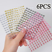 6 listova Vrpce Bowknots Naljepnice za nokte 3D slatka mašna Nail Tips Decora Decals Zlatne/Srebrne/Pink Bowknots Nail Charms Ljepljivi klizači