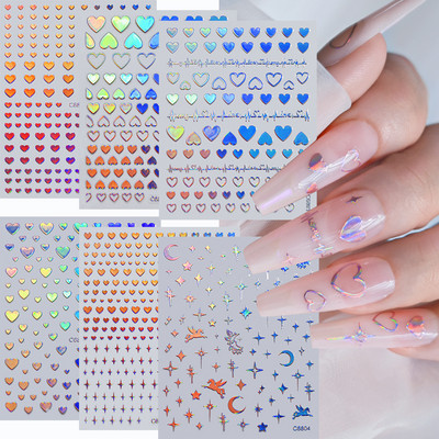 6 listova Vrpce Bowknots Naljepnice za nokte 3D slatka mašna Nail Tips Decora Decals Zlatne/Srebrne/Pink Bowknots Nail Charms Ljepljivi klizači