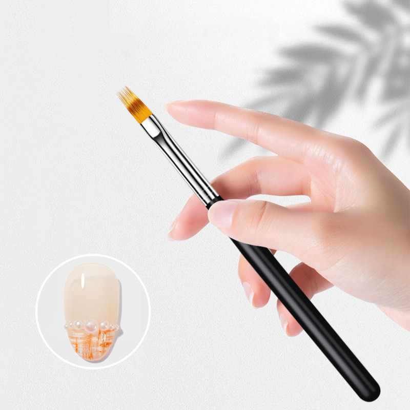 1 bucată perie pentru unghii perie pentru pictura în gradient pentru arta unghiilor cu mâner cu stras pentru designul unghiilor, pentru unghii cu gel