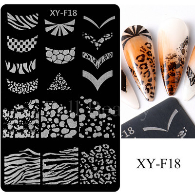 Franču nagu apzīmogošanas plāksne ģeometriskā līnija zvaigzne sirds ziedi nagu mākslas zīmogu veidnes attēlu drukāšanas zīmogi trafaretu manikīrs