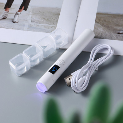 Uzlādējama USB Mini UV Led nagu lampa, sveķu cietēšanas UV gaismas Mini nagu žāvētājs Pārnēsājama Mini UV LED lampa nagu želejas lakai