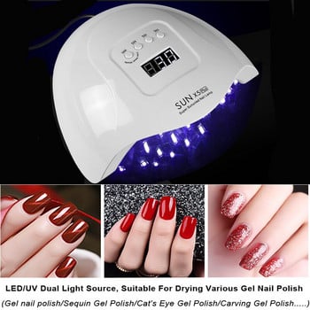 Λάμπα LED 80W UV για νύχια 36 LED 4 Gears Ρυθμιζόμενο φως για το στέγνωμα Gel Polish Επαγγελματικά Εργαλεία Μανικιούρ Νυχιών