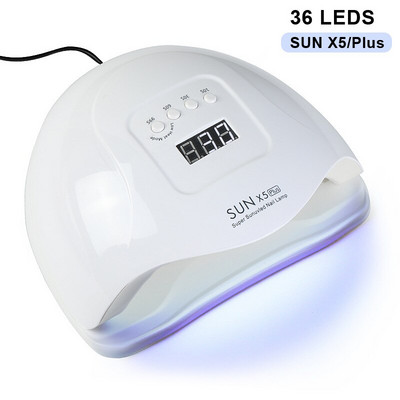 Lampă LED UV 80W pentru unghii 36 LED-uri 4 trepte Lumină reglabilă pentru uscare lac cu gel Uscator profesional de unghii Instrumente de manichiură