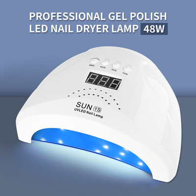 48W UV/LED лампа за нокти Сушилня за нокти Машина за фототерапия за нокти Двоен източник на светлина UV лампа за нокти за жени и момичета Използване на DIY Art за нокти