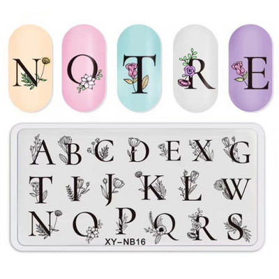 Nagu apzīmogošanas plāksne Polar Bear taisnstūra veidne Santa Elk nagu mākslas apdrukas trafareta rīka izmērs 6*12cm nagu mākslas rīki