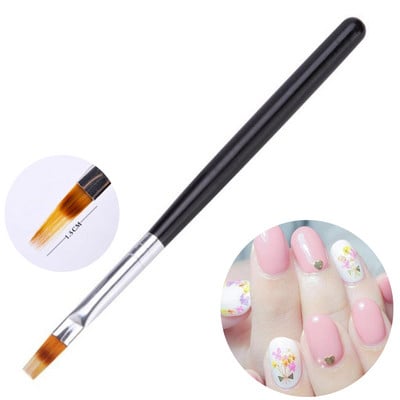 1 tk Nail Art Brush Geelpintsel küünekunsti jaoks Ombre Pehme gradientpintsel maniküüri jaoks Küünelakk Joonistus Maalimine Dekorpliiats UV-geel