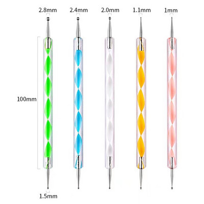 Profesionāls nagu mākslas laineru otu komplekts Īpaši plāns UV gēla lakas krāsošanas zīmēšanas ziedu pildspalvas manikīra dizaina komplekts