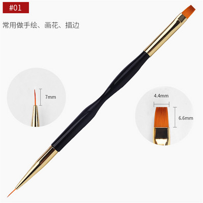 Profesionāls nagu mākslas laineru otu komplekts Īpaši plāns UV gēla lakas krāsošanas zīmēšanas ziedu pildspalvas manikīra dizaina komplekts