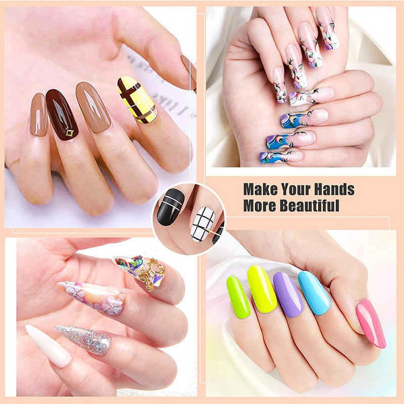 Profesionāls nagu mākslas laineru otu komplekts Īpaši plāns UV gēla lakas krāsošanas zīmēšanas ziedu pildspalvas manikīra dizaina komplekts