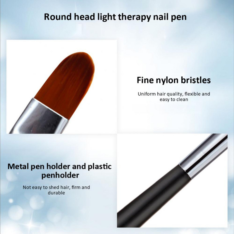 1/2 gab. Manikīra rīks Ilgstoši Precīza uzklāšana Viegli lietojams Pēc pieprasījuma Daudzpusīga Vislabāk pārdotā UV pildspalva, kas piemērota nagu mākslai