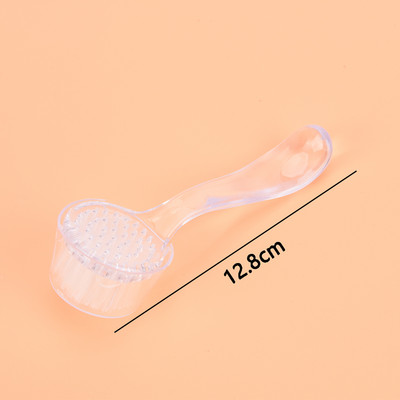 1 gab Akrila nagu birstīte nagu māksla manikīrs pedikīrs mīksts putekļu noņemšanas plastmasas tīrīšana nagu birstes failu rīki