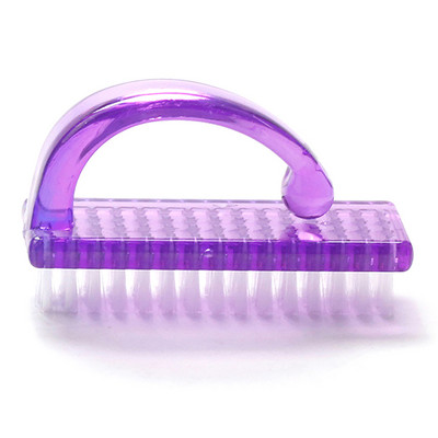 1 gab Akrila nagu birstīte nagu māksla manikīrs pedikīrs mīksts putekļu noņemšanas plastmasas tīrīšana nagu birstes failu rīki