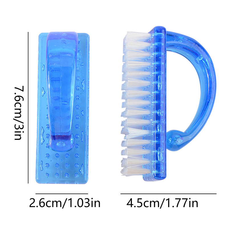 1 gab Akrila nagu birstīte nagu māksla manikīrs pedikīrs mīksts putekļu noņemšanas plastmasas tīrīšana nagu birstes failu rīki