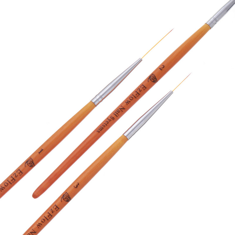 15/20/25 mm 3 kom Nail Art Liner kist Ultra fini kist drvena drška francuska prugasta cvjetna slika olovka za crtanje Alat za manikuru