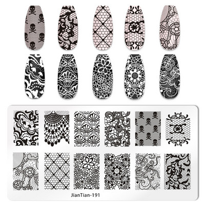 Zmijski cvijet Pločice za utiskivanje noktiju Tigar Zebra Leopard Print Slika životinja Šablon od nehrđajućeg čelika Nail Art Šablon Tekstura šablona