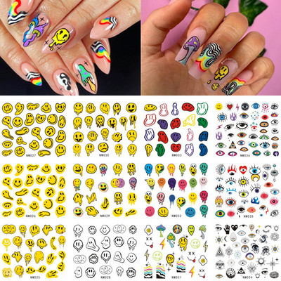 Franču padomi Nagu slīdošās uzlīmes tetovējums ģeometriskas līnijas nagu mākslas pārnēsāšanas ūdens uzlīmes mankīras dekorēšana