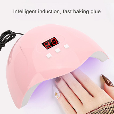 54W 18 lumini LED Uscător Lumină UV pentru unghii cu gel Lampă cu lampă cu ultraviolete Instrumente pentru unghii pentru manichiură Material profesional Mașină de căldură uscată