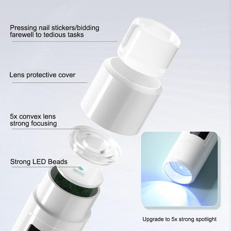 Mini UV lampa za sušenje noktiju Prijenosni USB punjivi LED svjetlo za brzo sušenje noktiju Ručna lampa za manikuru za gel lak