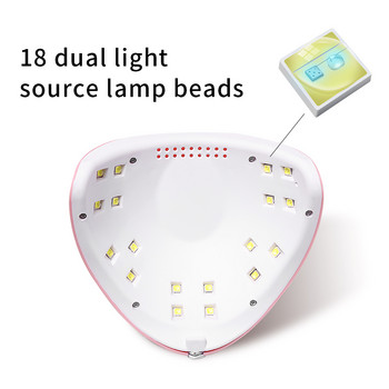 CNHIDS LED лампа за маникюр 54 W Мини UV лампа Сушилня за нокти за втвърдяване на всички UV гел лакове за нокти с USB щепсел Слънчева светлина Инструмент за ноктопластика