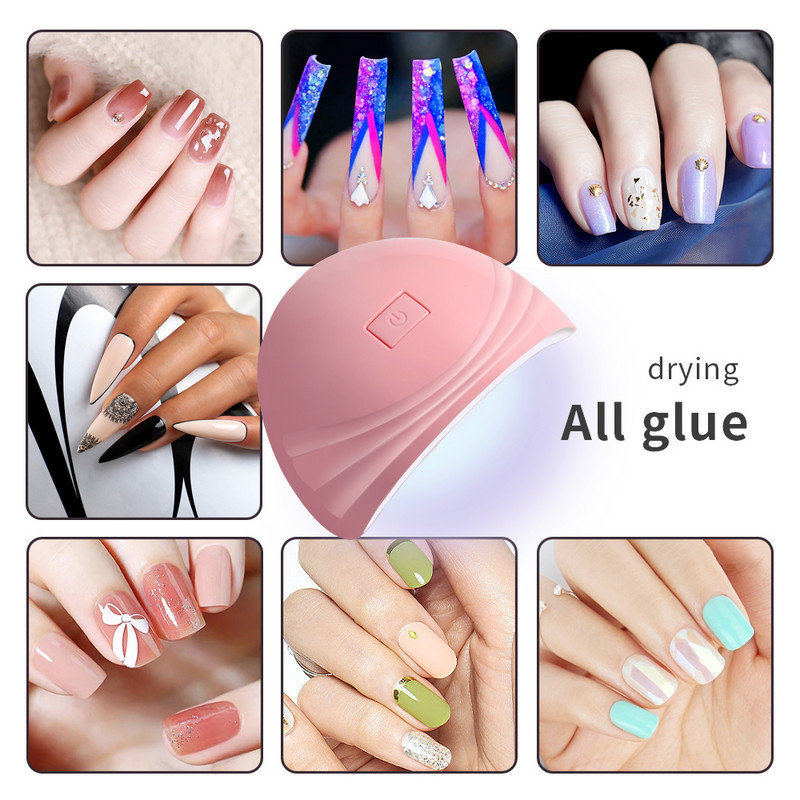 CNHIDS LED lampa manikīram 54W Mini UV lampas nagu žāvētājs visu UV želejveida nagu lakas sacietēšanai ar USB spraudni Sun Light nagu mākslas rīks