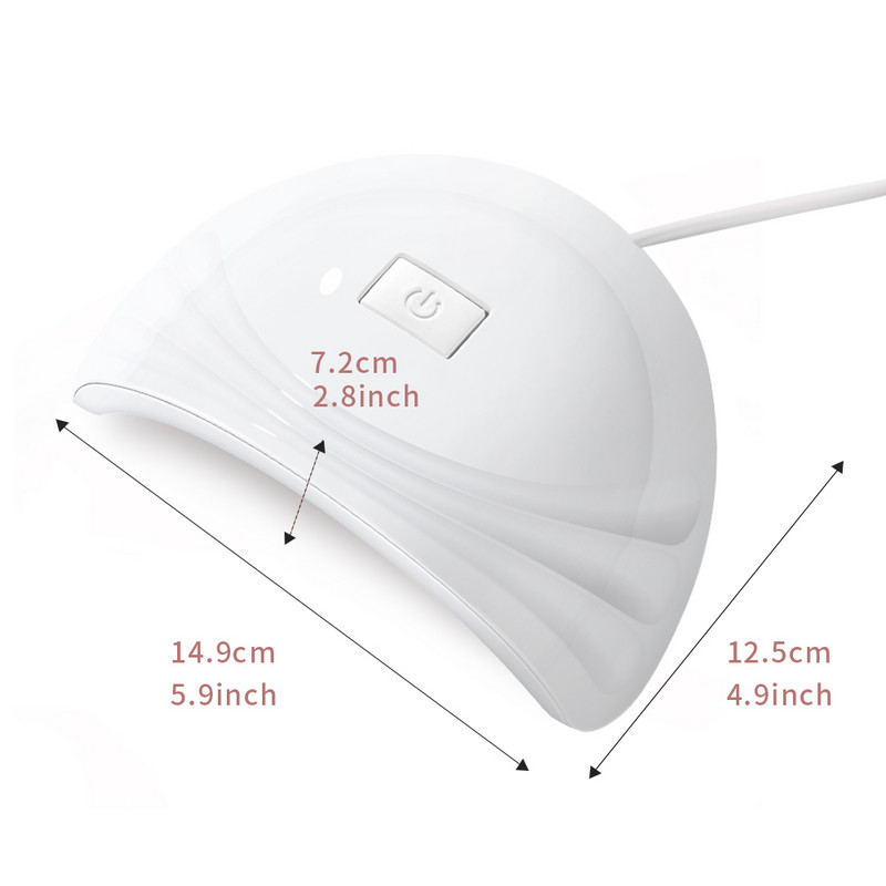 CNHIDS LED lampa manikīram 54W Mini UV lampas nagu žāvētājs visu UV želejveida nagu lakas sacietēšanai ar USB spraudni Sun Light nagu mākslas rīks