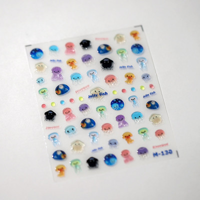 5D Reālistiska Reljefs Želeja Dažādas Krāsas Jauki Kaķa Ķepa Jauki Rozā spīles Līmējošas Nagu mākslas Uzlīmes Uzlīmes Manikīra Rotājumi