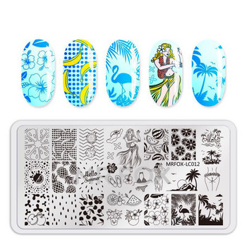 Дизайн на нокти Печат Плоча Цветя Шаблон Шаблон за щамповане на нокти Декорации Направи си сам Шаблон Ново пристигане Шаблони Карикатура Дизайн