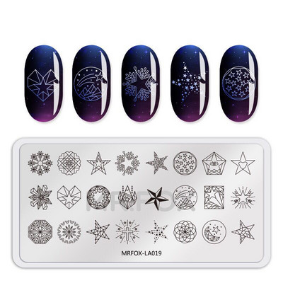 Nail Art Stamp Tanjur Cvijeće Uzorak Predložak za utiskivanje noktiju Ukrasi DIY predložak Novi dolazni predlošci Crtani dizajn