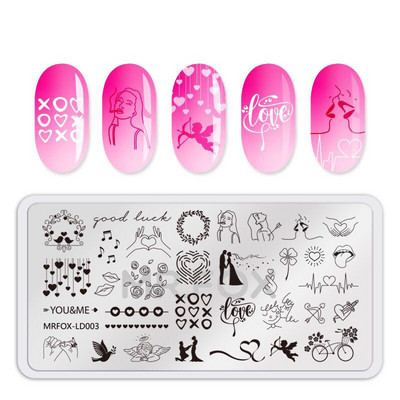 Nail Art Stamp Tanjur Cvijeće Uzorak Predložak za utiskivanje noktiju Ukrasi DIY predložak Novi dolazni predlošci Crtani dizajn