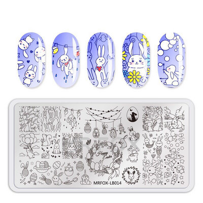 Nail Art Stamp Tanjur Cvijeće Uzorak Predložak za utiskivanje noktiju Ukrasi DIY predložak Novi dolazni predlošci Crtani dizajn