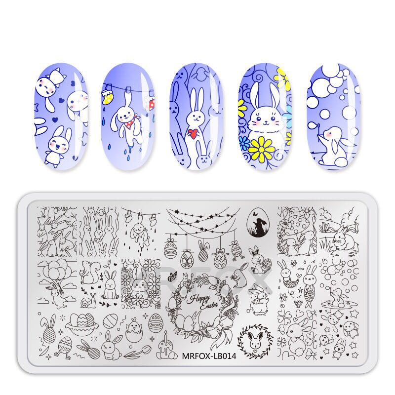 Nail Art Stamp Tanjur Cvijeće Uzorak Predložak za utiskivanje noktiju Ukrasi DIY predložak Novi dolazni predlošci Crtani dizajn