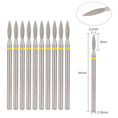 10 gab. Dimanta frēzes manikīram, elektriskie nagu urbji, piederumu pedikīra mašīnas nagu vīļu želejas noņemšanas rīks