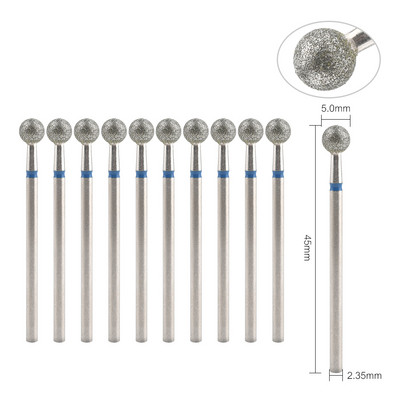 10 gab. Dimanta frēzes manikīram, elektriskie nagu urbji, piederumu pedikīra mašīnas nagu vīļu želejas noņemšanas rīks