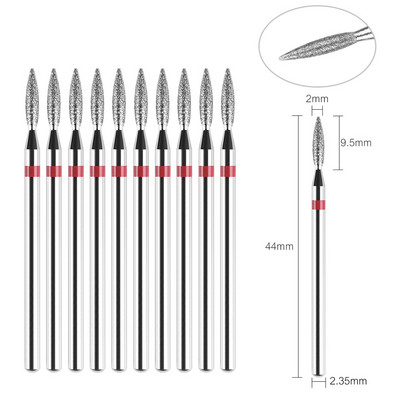 10 gab. Dimanta frēzes manikīram, elektriskie nagu urbji, piederumu pedikīra mašīnas nagu vīļu želejas noņemšanas rīks