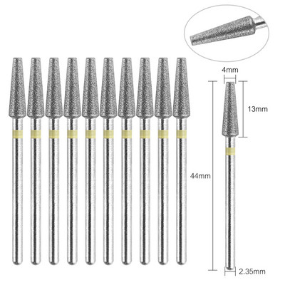 10 gab. Dimanta frēzes manikīram, elektriskie nagu urbji, piederumu pedikīra mašīnas nagu vīļu želejas noņemšanas rīks