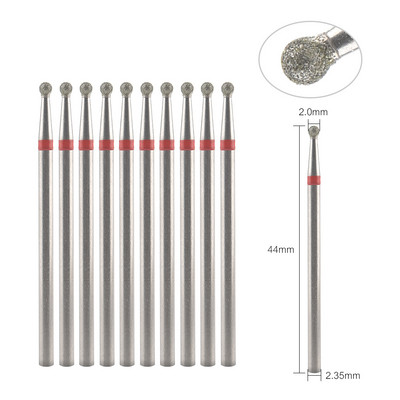 10 gab. Dimanta frēzes manikīram, elektriskie nagu urbji, piederumu pedikīra mašīnas nagu vīļu želejas noņemšanas rīks