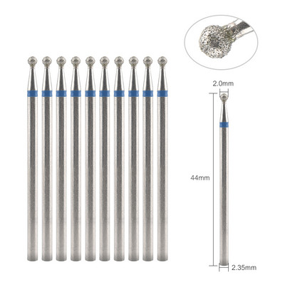 10 gab. Dimanta frēzes manikīram, elektriskie nagu urbji, piederumu pedikīra mašīnas nagu vīļu želejas noņemšanas rīks