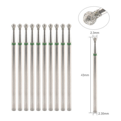 10 gab. Dimanta frēzes manikīram, elektriskie nagu urbji, piederumu pedikīra mašīnas nagu vīļu želejas noņemšanas rīks