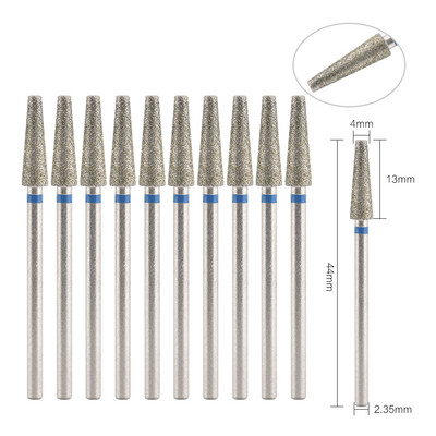 10 gab. Dimanta frēzes manikīram, elektriskie nagu urbji, piederumu pedikīra mašīnas nagu vīļu želejas noņemšanas rīks