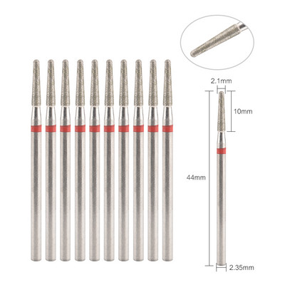 10 gab. Dimanta frēzes manikīram, elektriskie nagu urbji, piederumu pedikīra mašīnas nagu vīļu želejas noņemšanas rīks