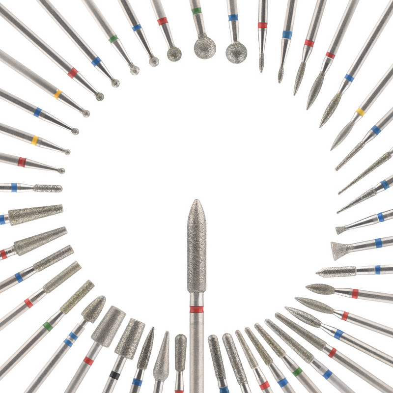 10 gab. Dimanta frēzes manikīram, elektriskie nagu urbji, piederumu pedikīra mašīnas nagu vīļu želejas noņemšanas rīks