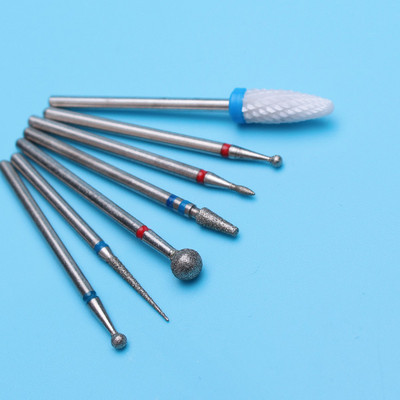 6PCS Glodalo za manikuru Dijamantna keramička svrdla za nokte Glodala za uklanjanje Set glodala za nokte Električni alatni strojevi za manikuru